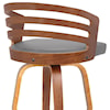 Armen Living Jayden 26" Mid-Century Swivel Counter Height Stool