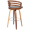 Armen Living Jayden 30" Mid-Century Swivel Bar Height Barstool