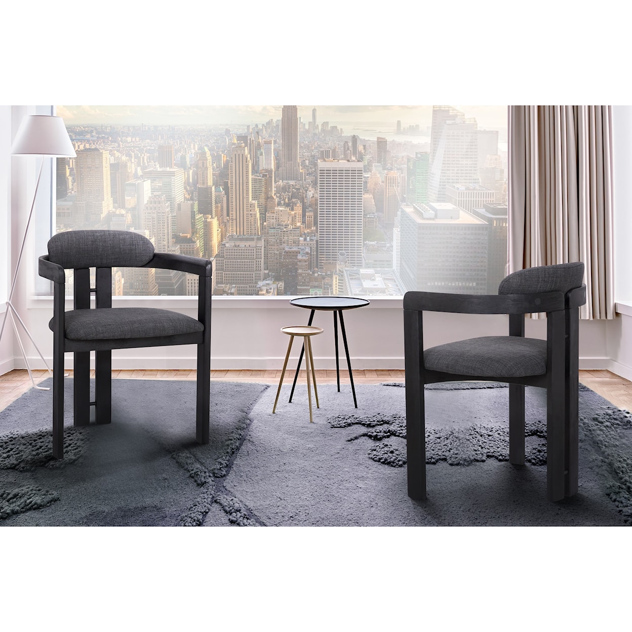 Armen Living Jazmin Contemporary Dining Chair - Set of 2