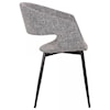 Armen Living Jocelyn Mid-Century Grey Dining Accent Chair