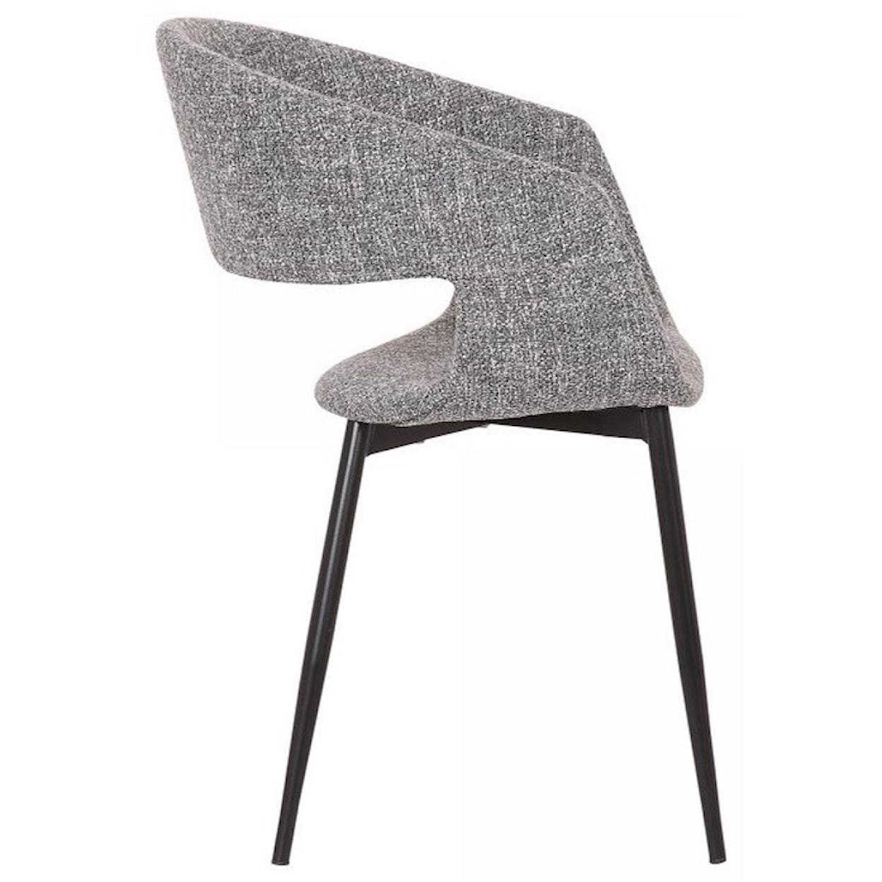 Armen Living Jocelyn Mid-Century Grey Dining Accent Chair