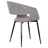 Armen Living Jocelyn Mid-Century Grey Dining Accent Chair