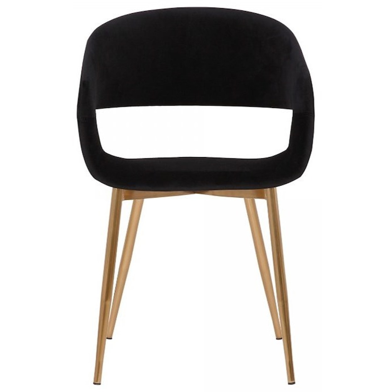 Armen Living Jocelyn Mid-Century Black Dining Accent Chair