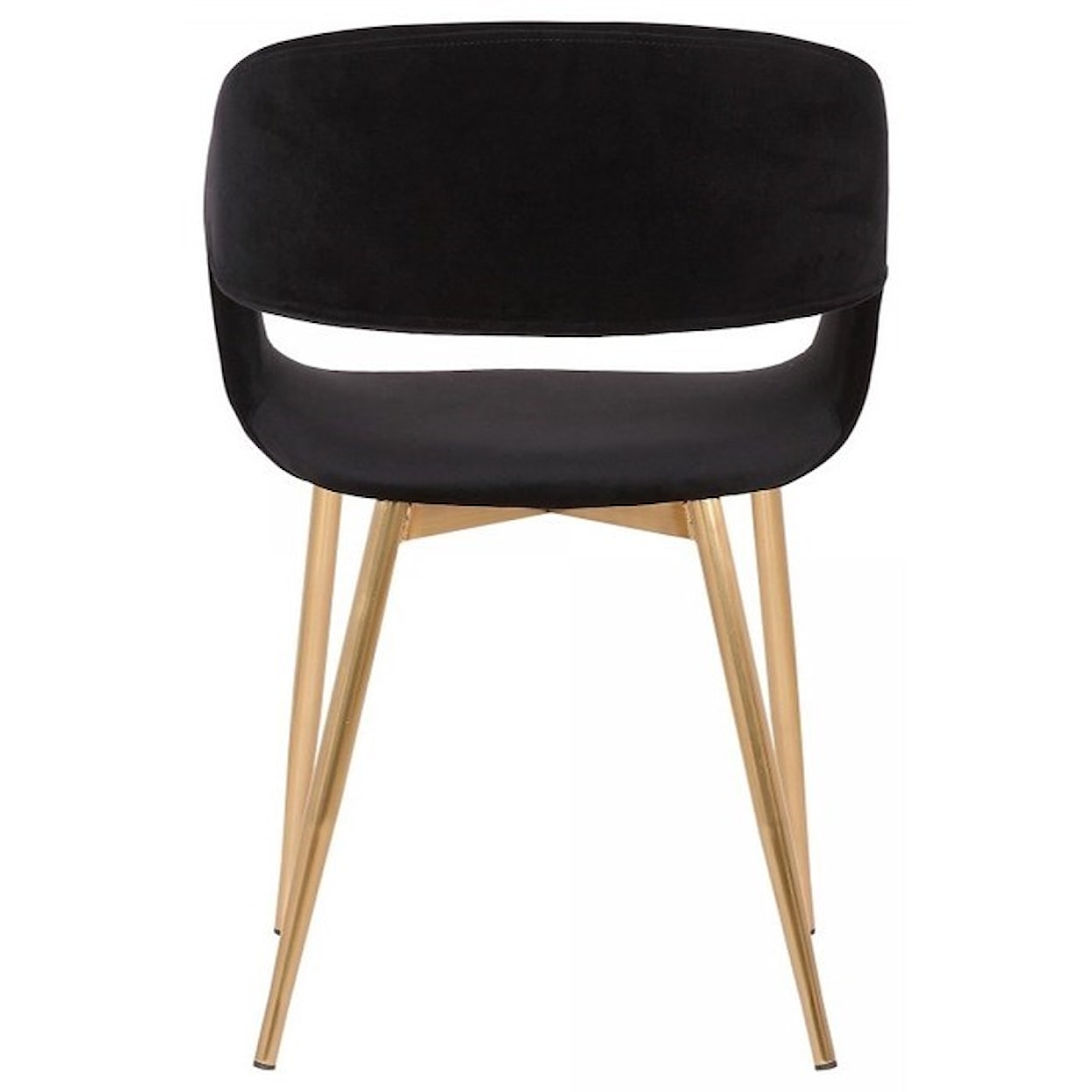 Armen Living Jocelyn Mid-Century Black Dining Accent Chair