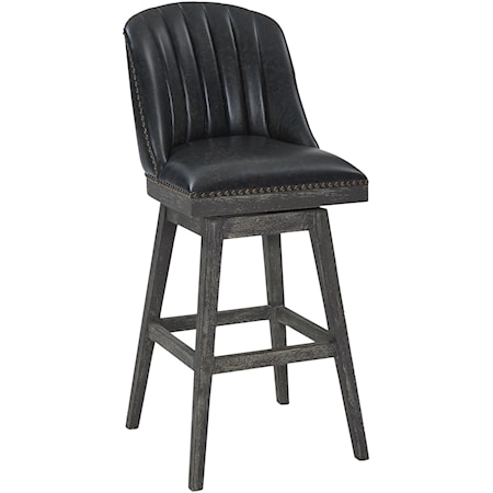 26" Counter Height Wood Swivel Barstool