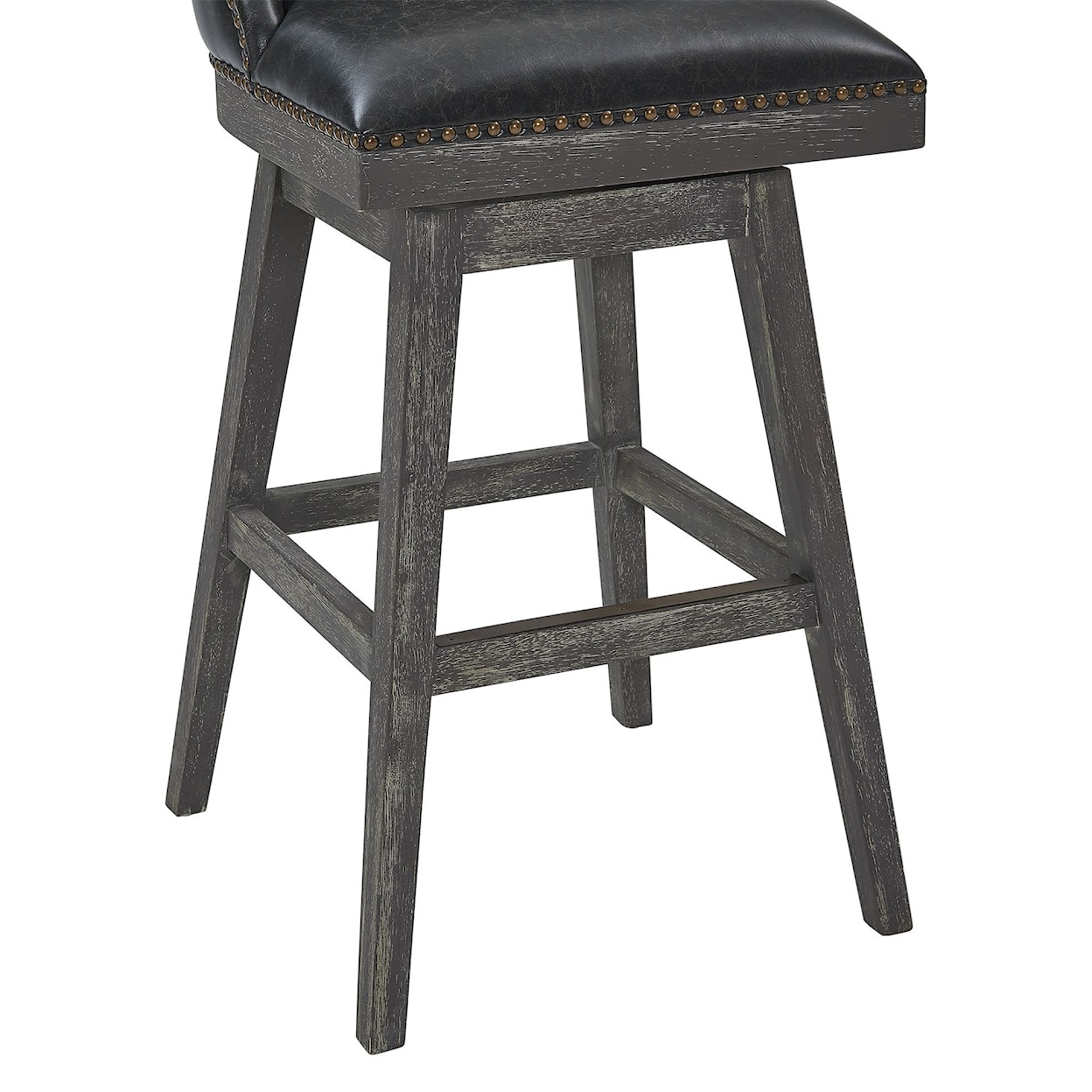 Armen Living Journey 26" Counter Height Wood Swivel Barstool