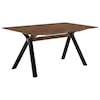 Armen Living Laredo Mid-Century Modern Walnut Wood Dining Table