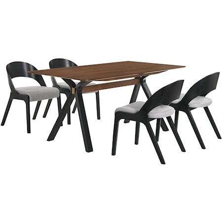 5-Piece Black Dining Set