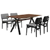 Armen Living Laredo 5-Piece Black Dining Set