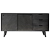 Armen Living Leven  Mid-Century Tundra Grey Acacia Buffet