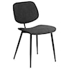 Armen Living Lizzy Charcoal Modern Dining Accent Chairs Set