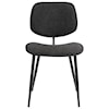 Armen Living Lizzy Charcoal Modern Dining Accent Chairs Set