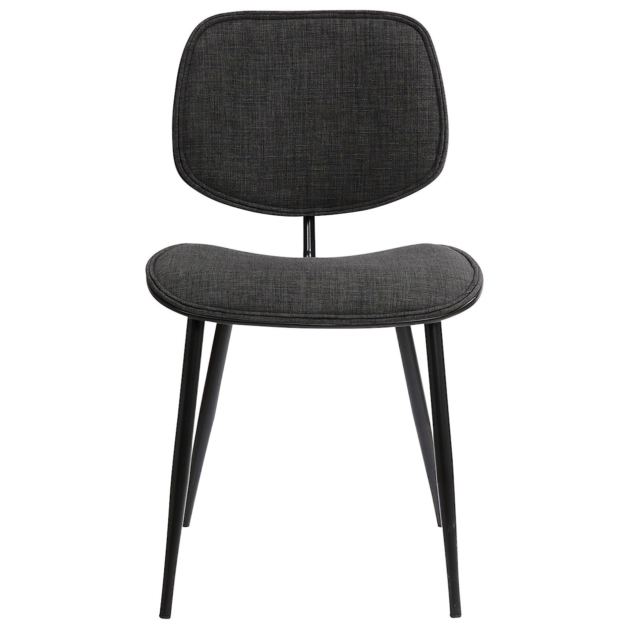 Armen Living Lizzy Charcoal Modern Dining Accent Chairs Set