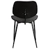 Armen Living Lizzy Charcoal Modern Dining Accent Chairs Set