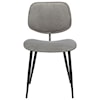 Armen Living Lizzy Grey Velvet Modern Dining Accent Chairs Set