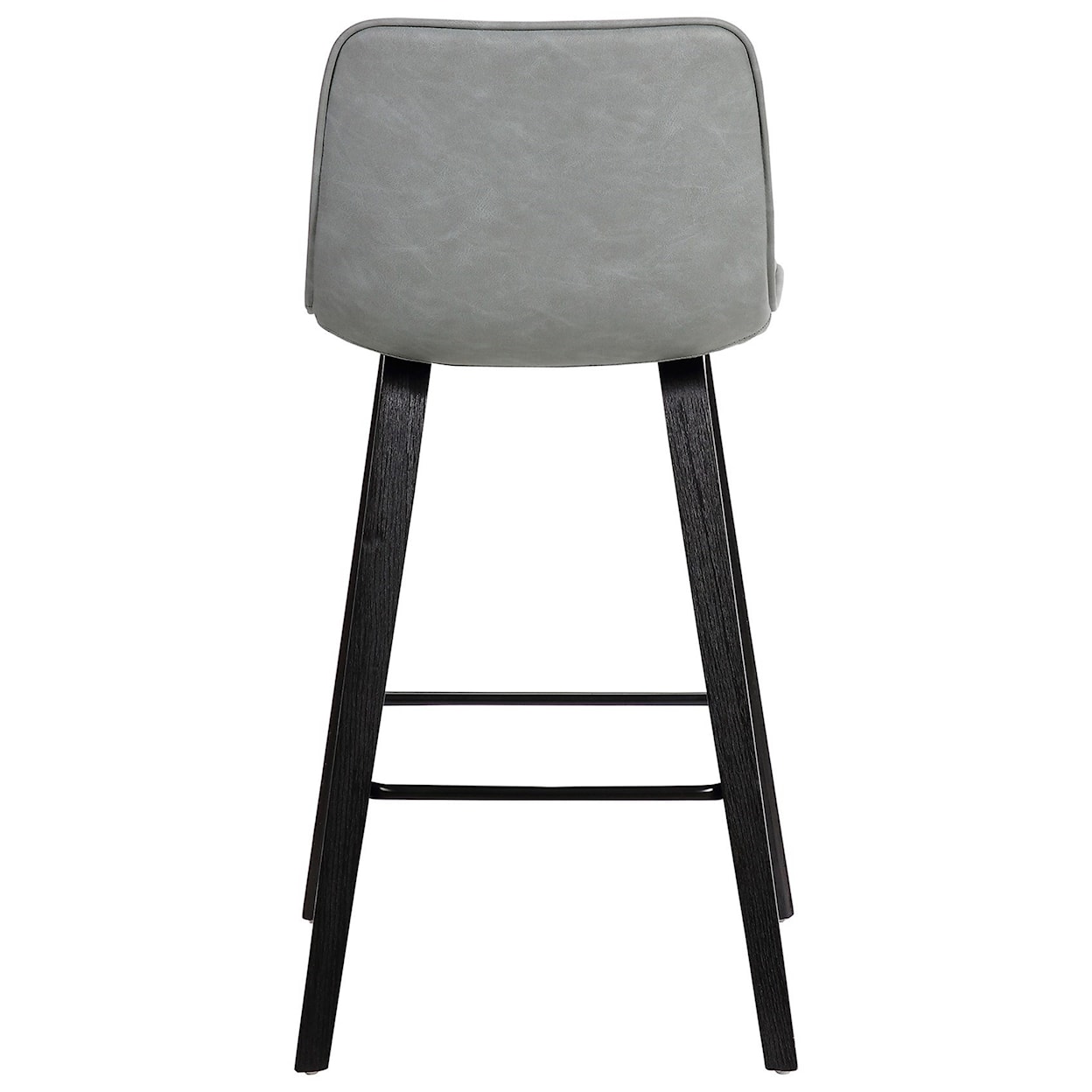 Armen Living Lorenz 26" Gray Faux Leather Barstool