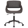 Armen Living Lowell Mid-Century Grey Faux Leather Task Chair