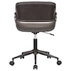 Armen Living Lowell Mid-Century Grey Faux Leather Task Chair