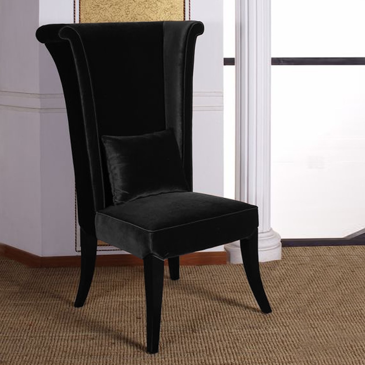 Armen Living Mad Hatter Velvet Dining Chair