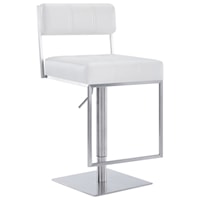 Contemporary Adjustable Height Swivel Barstool