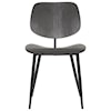 Armen Living Miki Black Wood Dining Accent Chair Set