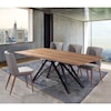 Armen Living Modena Mid-Century Walnut Wood 5-Piece Dining Set