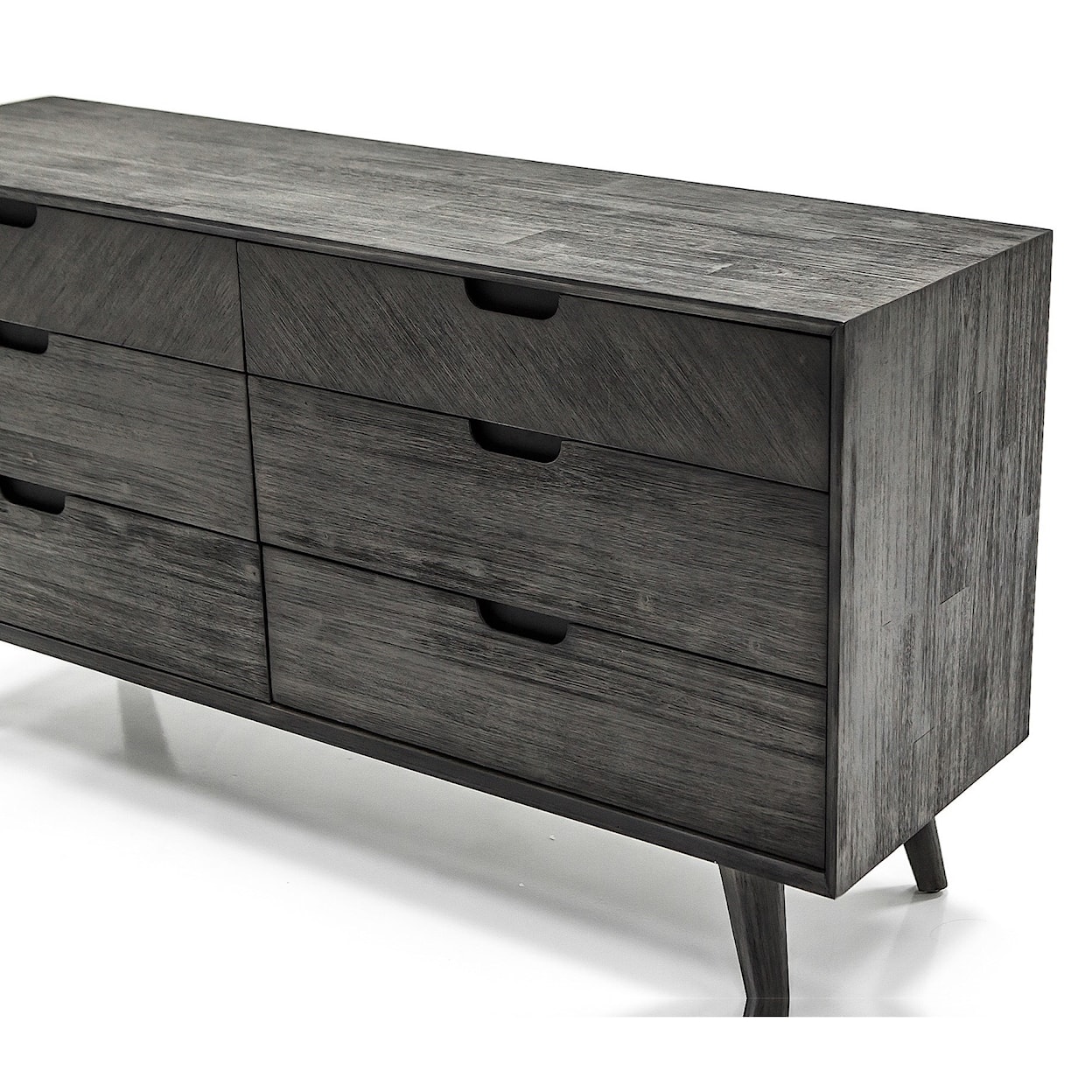 Armen Living Mohave Tundra Grey Acacia 6 Drawer Dresser