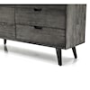 Armen Living Mohave Tundra Grey Acacia 6 Drawer Dresser