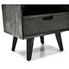 Armen Living Mohave Tundra Grey Acacia Single Drawer Nightstand