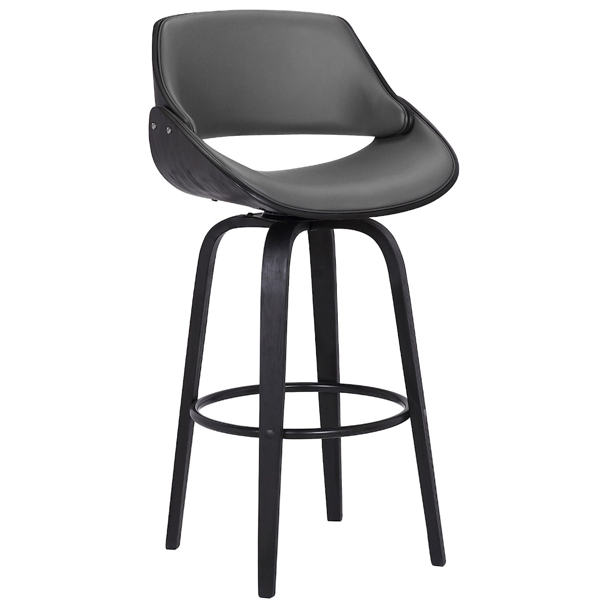 Armen Living Mona Contemporary 30" Bar Height Swivel Barstool