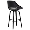 Armen Living Mona Contemporary 30" Bar Height Swivel Barstool