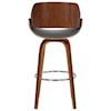 Armen Living Mona Contemporary 30" Bar Height Swivel Barstool