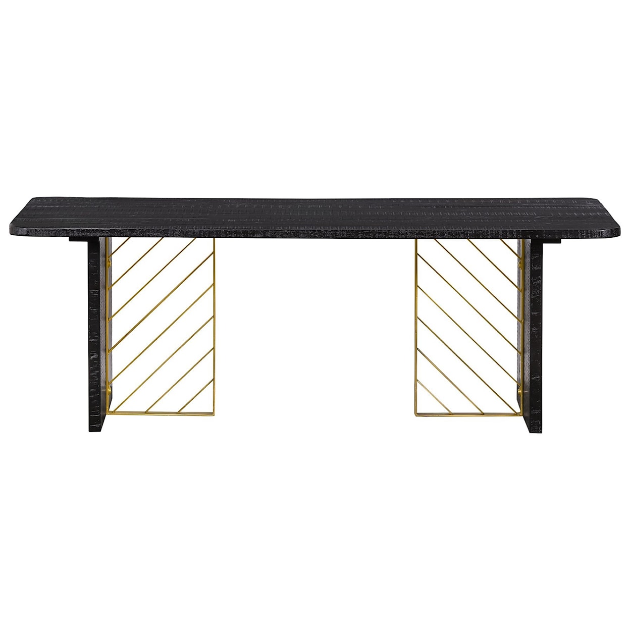 Armen Living Monaco Black Wood Coffee Table