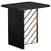 Armen Living Monaco Black Wood Side Table