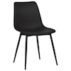 Armen Living Monte Contemporary Dining Chair in Faux Leather