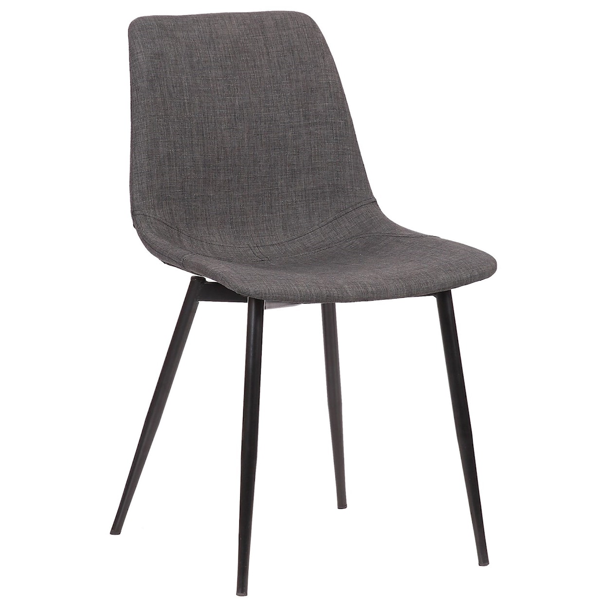 Armen Living Monte Contemporary Dining Chair in Faux Leather 