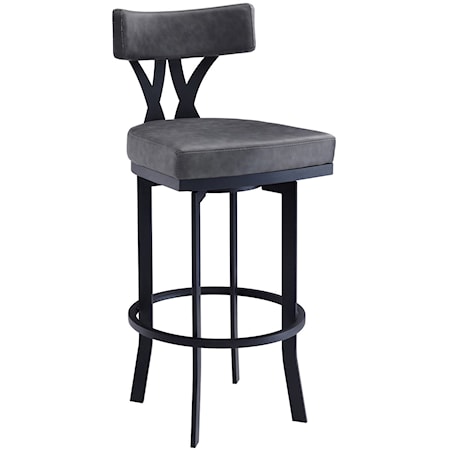 Contemporary 26" Counter Height Barstool in Faux Leather