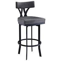 Contemporary 26" Counter Height Barstool in Faux Leather