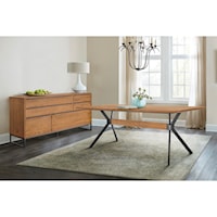 Modern Rustic 2-Piece Dining Table and Sideboard Set