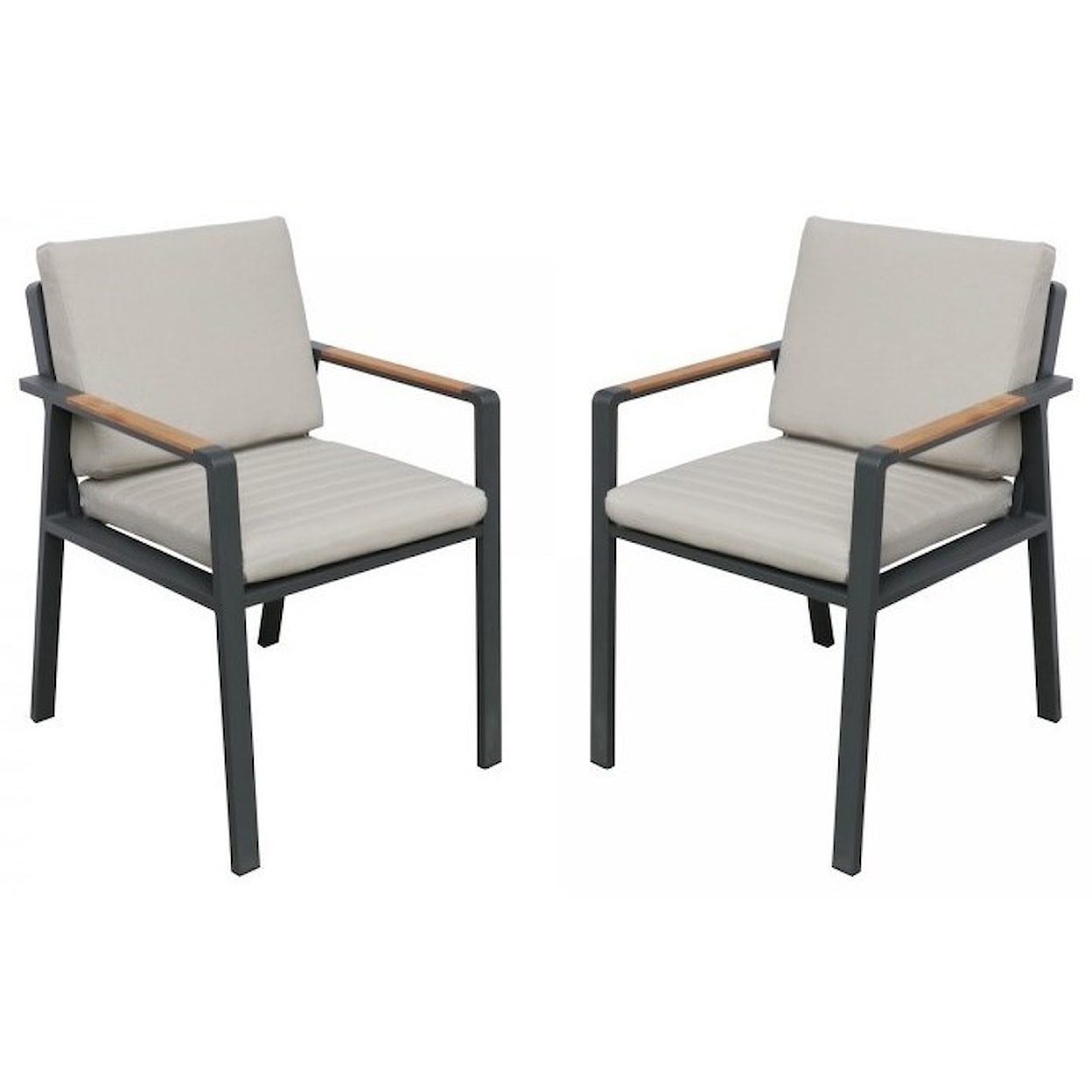 Armen Living Nofi Outdoor Patio Dining Chair - Set of 2