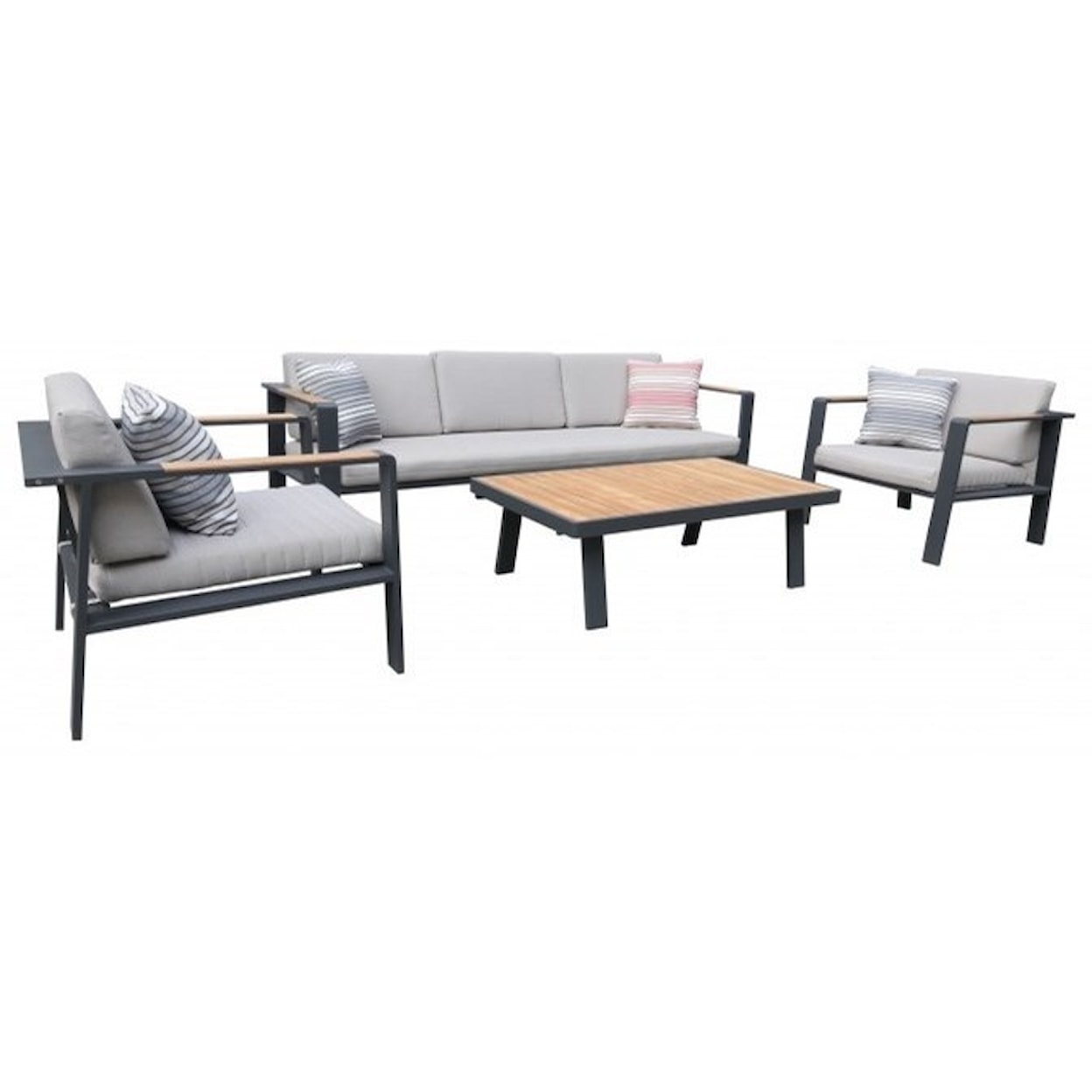 Armen Living Nofi 4-Piece Outdoor Patio Set