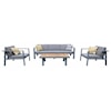 Armen Living Nofi 4-Piece Outdoor Patio Set 