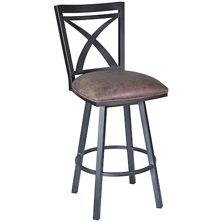 30" Swivel Metal Bar Stool