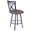 Armen Living Nova 30" Swivel Metal Bar Stool