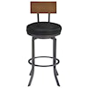 Armen Living Ojai 30" Bar Height Metal Swivel Barstool