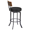 Armen Living Ojai 30" Bar Height Metal Swivel Barstool