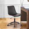 Armen Living Optima Adjustable Black Faux Leather Task Chair