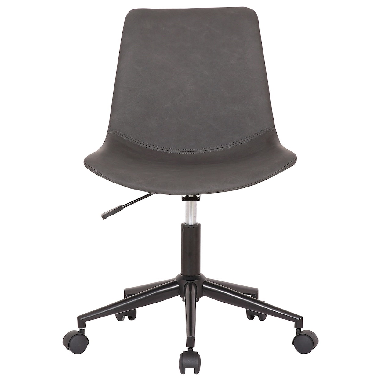 Armen Living Optima Adjustable Grey Faux Leather Task Chair