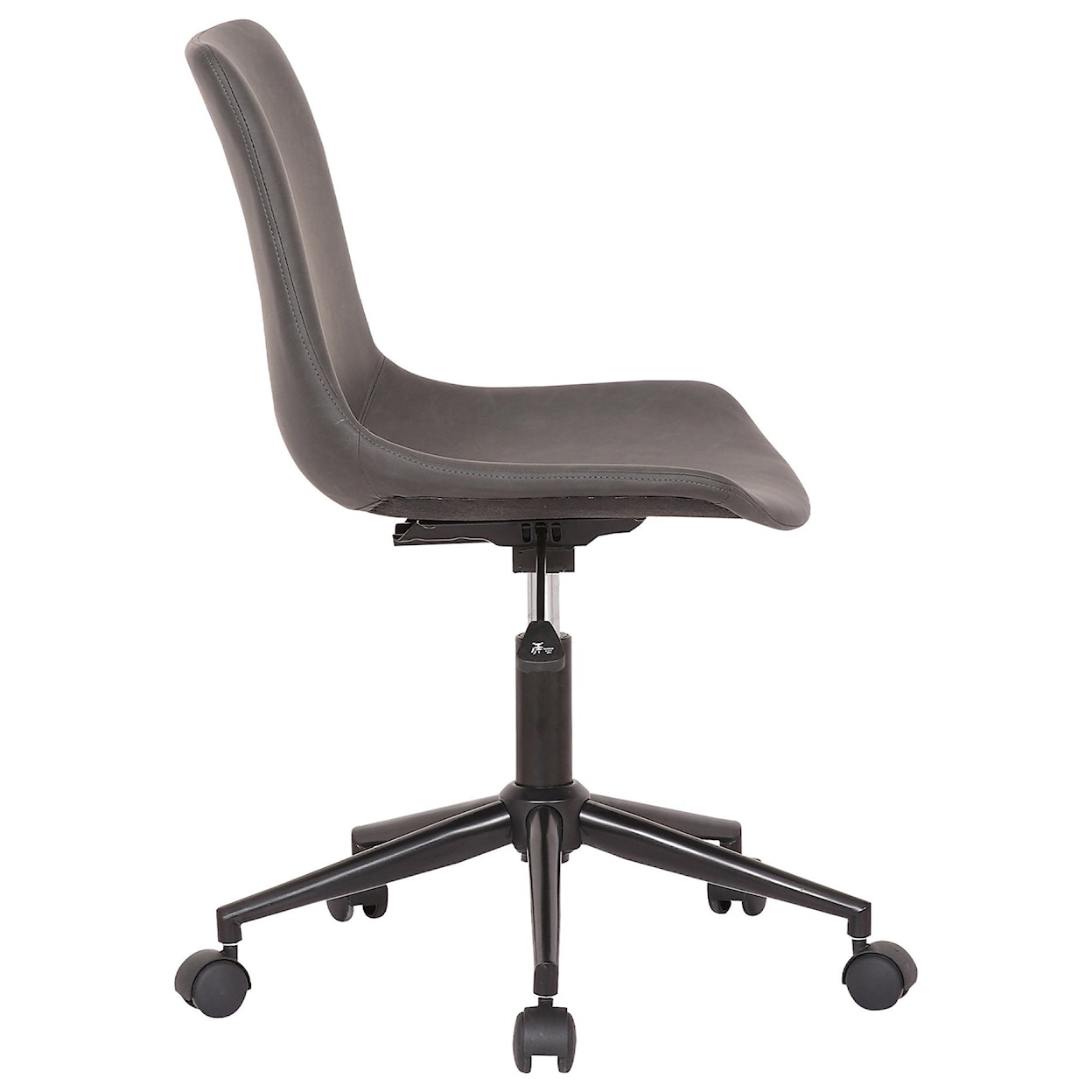 Armen Living Optima Adjustable Grey Faux Leather Task Chair