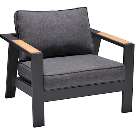 Palau Outdoor Chair in Dark Grey with Natura